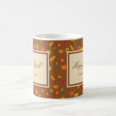 Mug Motif d'automne Famille Nom Brown (Centre)