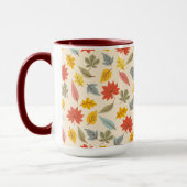 Mug Motif d'automne feuille colorée (Gauche)