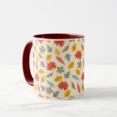 Mug Motif d'automne feuille colorée (Devant gauche)