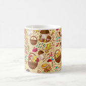 Mug Motif d'automne. Panier avec feuilles, branches et (Centre)
