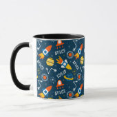 Mug Motif d'aventures spatiales colorées (Gauche)
