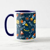 Mug Motif d'aventures spatiales colorées (Gauche)