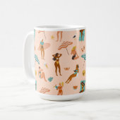 Mug Motif de bains de soleil de plage (Devant gauche)
