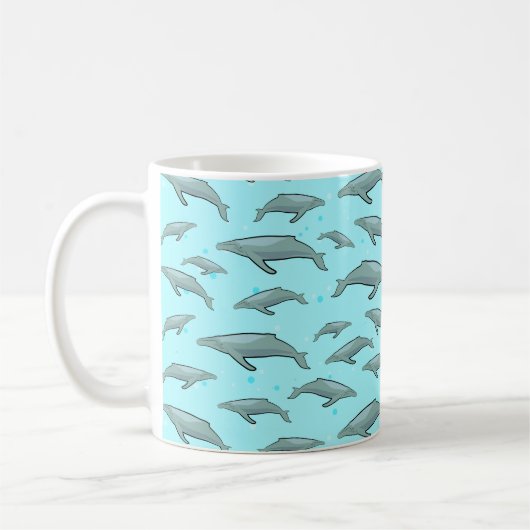 Mug Motif de baleine bleue (Gauche)