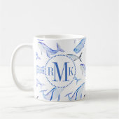 Mug Motif de baleine bleue d'aquarelle (Gauche)