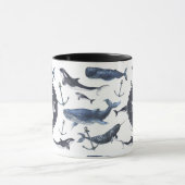 Mug Motif de baleine et d'Ancre d'aquarelle (Centre)