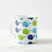 Mug Motif De Baleines, Beaux Baleines, Votre Nom (Devant gauche)