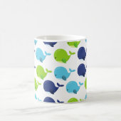 Mug Motif De Baleines, Beaux Baleines, Votre Nom (Centre)