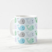 Mug Motif de baleines pastel mignon (Devant gauche)
