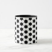 Mug Motif de balle de football noir et blanc (Centre)