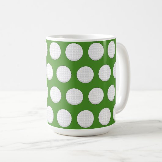 Mug Motif de balle de golf (Devant droit)