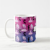 Mug Motif de ballet sur dégradé rose et bleu (Gauche)