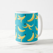 Mug Motif de banane jaune rétro drôle éditable pour fê (Devant droit)