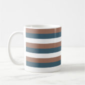 Mug Motif de bande Brown Turquoise blanc (Gauche)