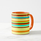 Mug Motif de bande coloré Customisé Designer (Devant droit)
