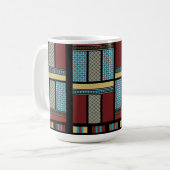 Mug Motif de bande de blocs mexicain 1 (Devant gauche)