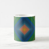 Mug Motif de bande de diamant de couleur d'art pop rét (Centre)
