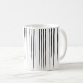 Mug Motif de bande de style noir/blanc (Devant droit)