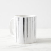 Mug Motif de bande de style noir/blanc (Devant gauche)
