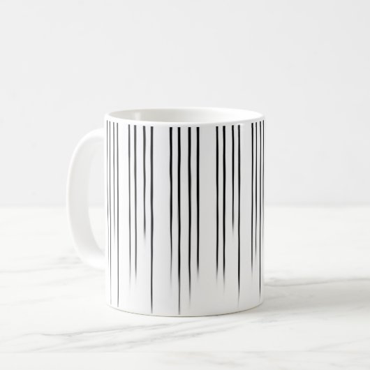 Mug Motif de bande de style noir/blanc (Devant gauche)