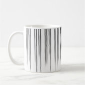 Mug Motif de bande de style noir/blanc (Gauche)