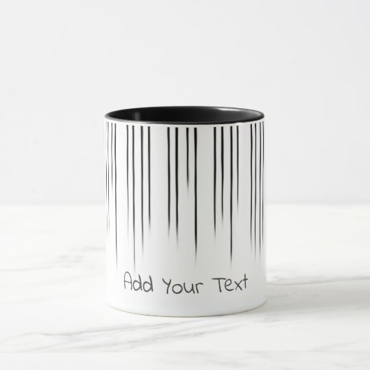 Mug Motif de bande de style noir/blanc (Centre)