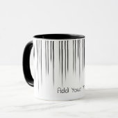 Mug Motif de bande de style noir/blanc (Devant gauche)