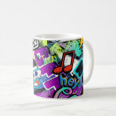 Mug motif de bande dessinée sans soudure Abstrait. Rép (Devant droit)