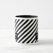 Mug Motif de bande noir et blanc (Centre)