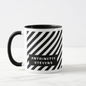 Mug Motif de bande noir et blanc (Gauche)