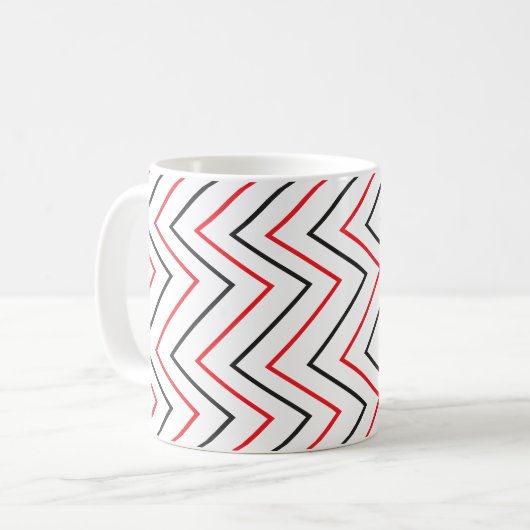 Mug Motif de bande verticale Chevron (Devant gauche)