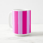 Mug Motif de bande verticale rose et magenta (Devant gauche)