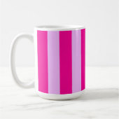 Mug Motif de bande verticale rose et magenta (Gauche)