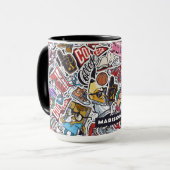 Mug Motif de bandes dessinées de College (Devant gauche)