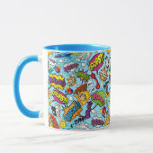 Mug Motif de bandes dessinées de nom personnalisé (Gauche)