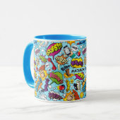 Mug Motif de bandes dessinées de nom personnalisé (Devant gauche)