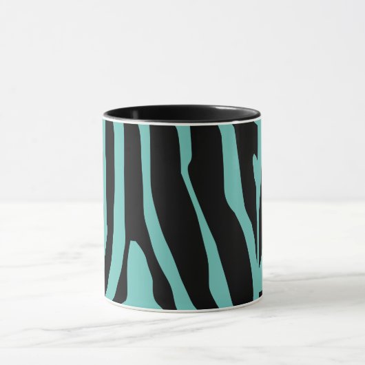 Mug Motif de bandes d'impression Zebra customisé (Centre)