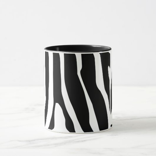 Mug Motif de bandes d'impression Zebra customisé (Centre)