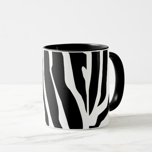 Mug Motif de bandes d'impression Zebra customisé (Devant droit)
