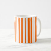 Mug Motif de bandes verticales blanches orange (Devant droit)