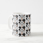Mug Motif de baseball moderne noir blanc orange (Devant gauche)