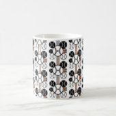 Mug Motif de baseball moderne noir blanc orange (Centre)