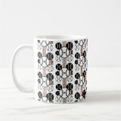 Mug Motif de baseball moderne noir blanc orange (Gauche)