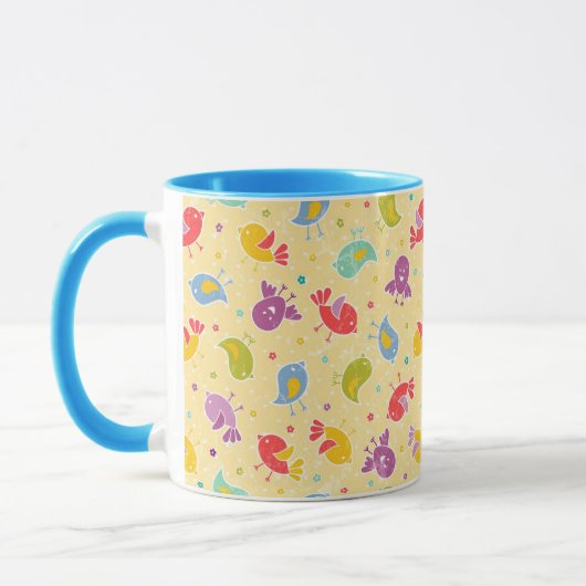 Mug Motif de bébé avec les oiseaux mignons (Gauche)
