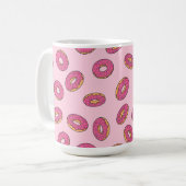 Mug Motif de beigne rose (Devant gauche)