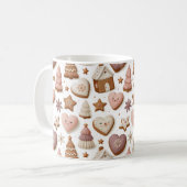 Mug Motif de biscuits de Noël au gingembre (Devant gauche)