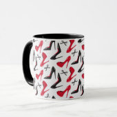 Mug Motif de Black High Heels Black Bows Design (Devant gauche)