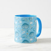Mug Motif de bleu d'océan (Devant droit)
