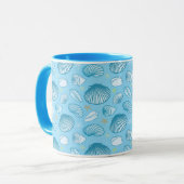Mug Motif de bleu d'océan (Devant gauche)