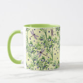 Mug Motif de bleuets avec libellules (Gauche)